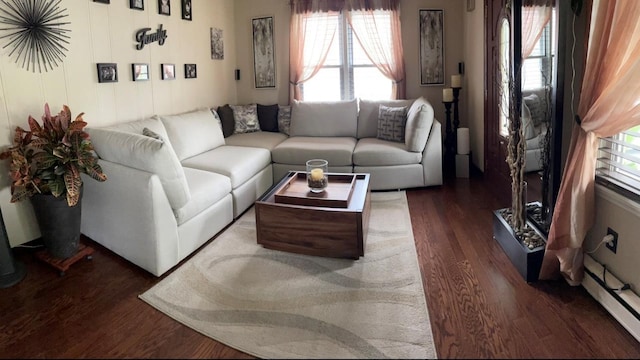 living room featuring wood finished floors