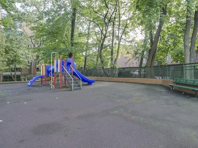 communal playground with fence