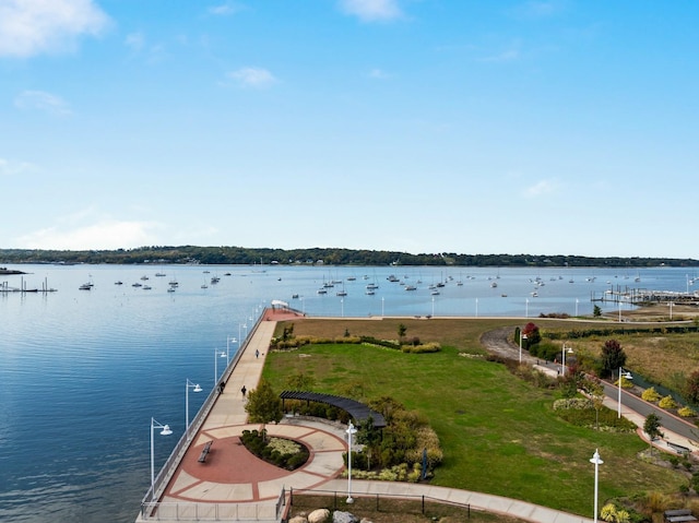 view of water feature