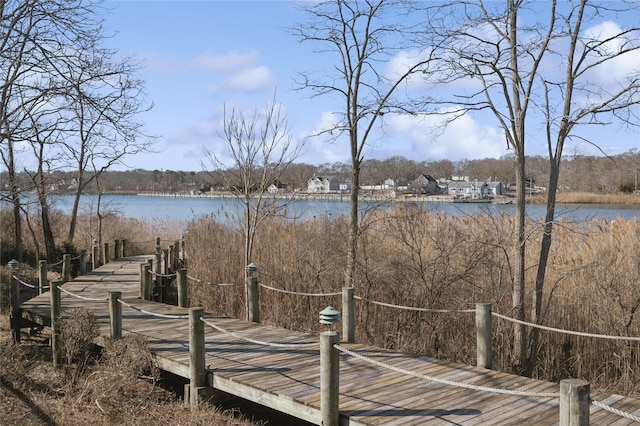 exterior space featuring a boat dock