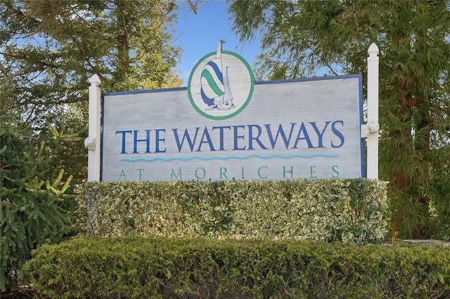 view of community sign