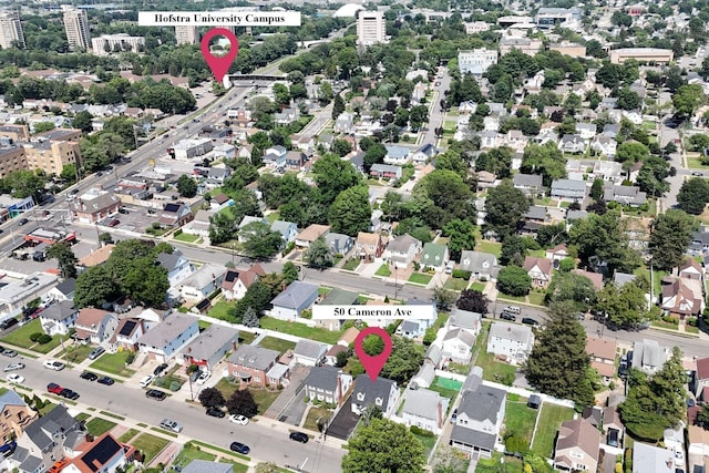 50 Cameron Ave, Hempstead, NY 11550 - aerial view of property and surrounding area