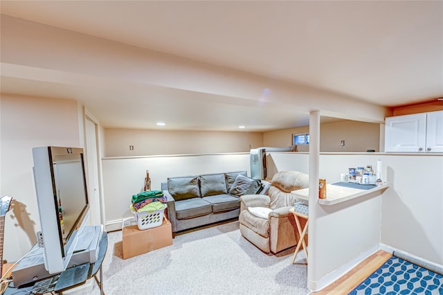 living room with baseboards