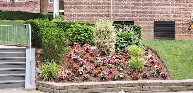 view of yard with visible vents