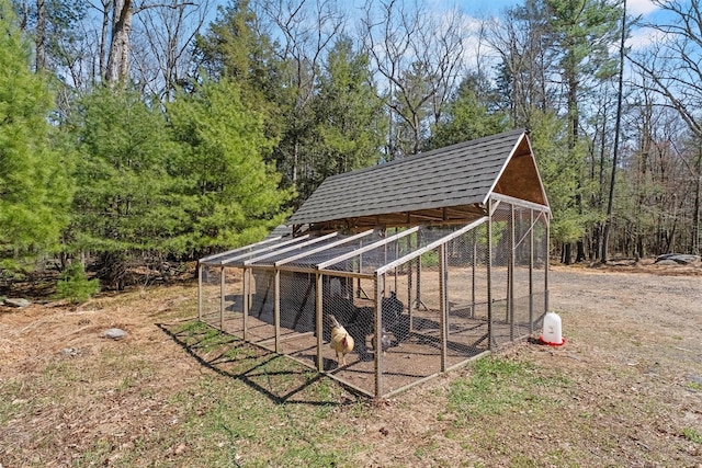 view of poultry coop