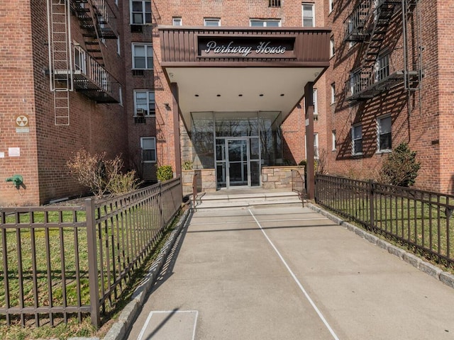 exterior space with fence