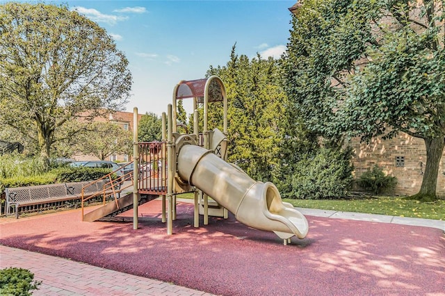 view of community jungle gym