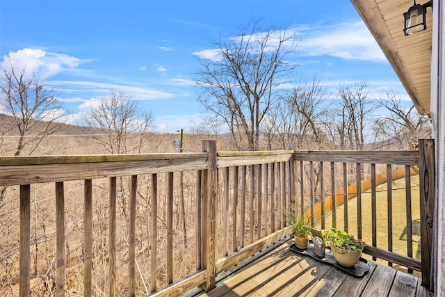 deck featuring fence