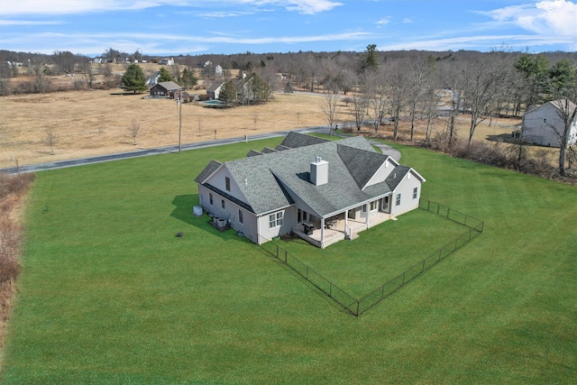 bird's eye view featuring a rural view