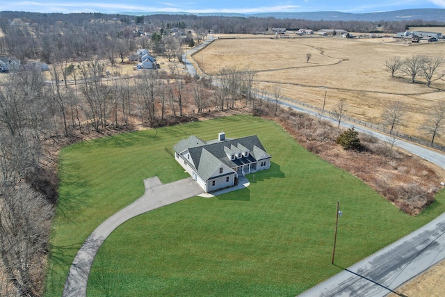 drone / aerial view featuring a rural view