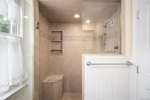 bathroom featuring a walk in shower