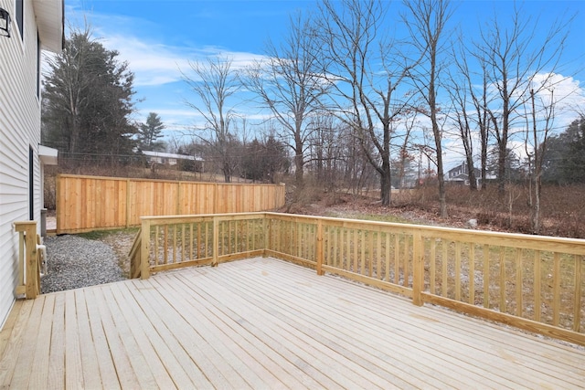 wooden deck with fence