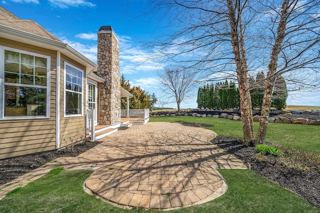 view of yard featuring a patio