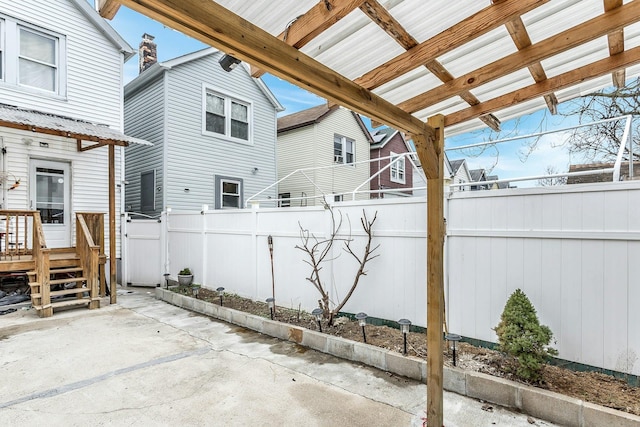 view of patio / terrace featuring a fenced backyard