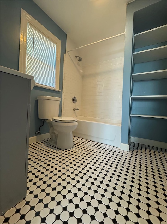 6 Sedgwick Ave, Yonkers, NY 10705 - bathroom with baseboards, toilet, and shower / tub combination