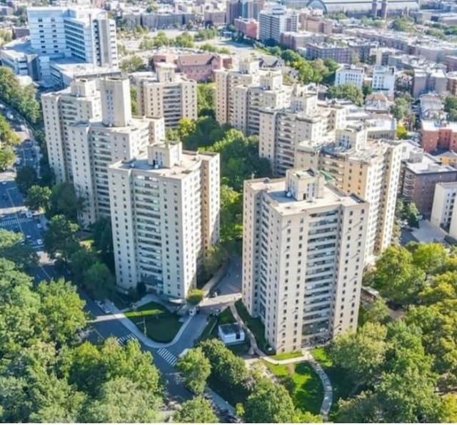 aerial view featuring a city view