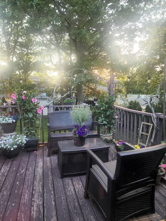 view of wooden deck