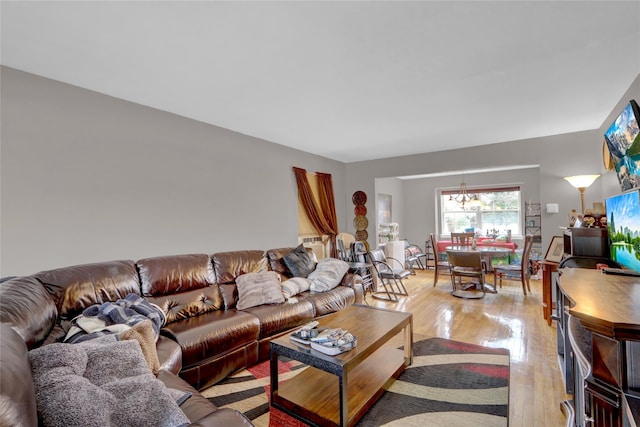 living area with light wood finished floors