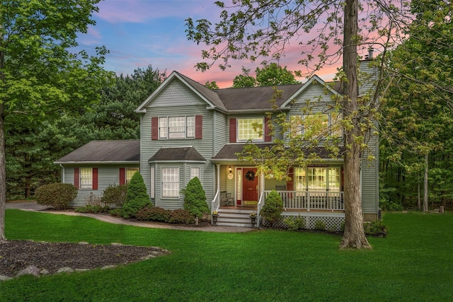 33 Sutherland Dr, Highland Mills, NY 10930 - view of front of home featuring a porch and a front yard