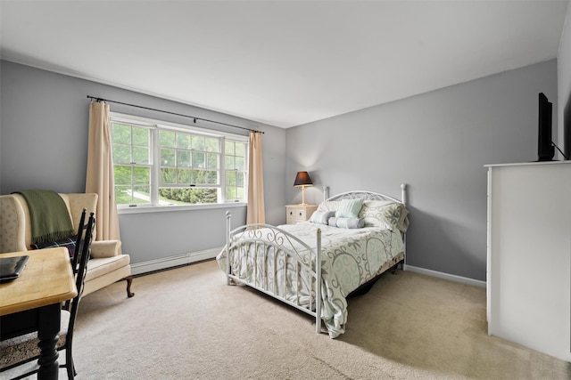 33 Sutherland Dr, Highland Mills, NY 10930 - carpeted bedroom with a baseboard radiator and baseboards