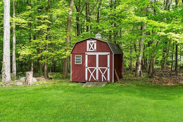 33 Sutherland Dr, Highland Mills, NY 10930 - view of shed with a forest view