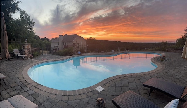 11 Dorian Way, Campbell Hall, NY 10916 - pool at dusk featuring a patio