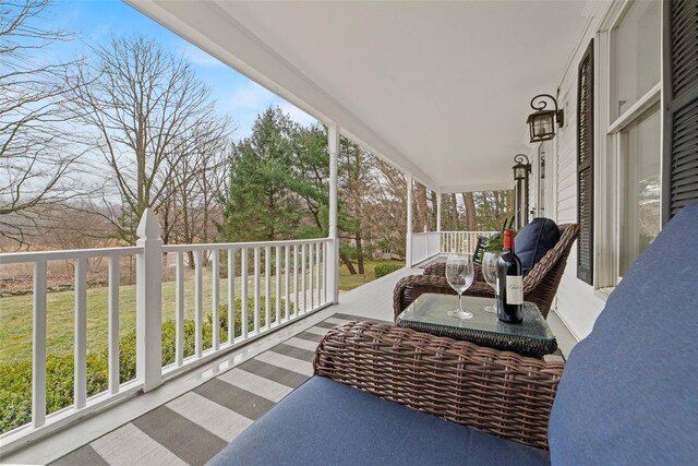 balcony with covered porch