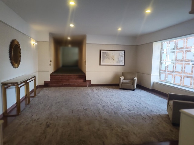 67-66 108th St Unit B64, Forest Hills, NY 11375 - unfurnished room with stairway, recessed lighting, and baseboards