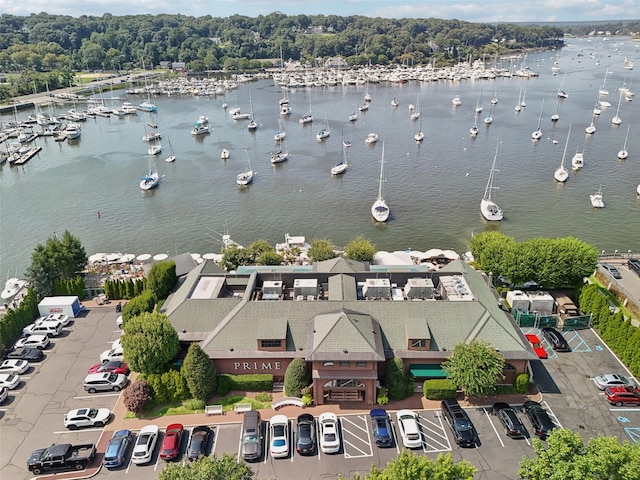 133 Spring Rd Unit 8, Huntington, NY 11743 - birds eye view of property featuring a water view