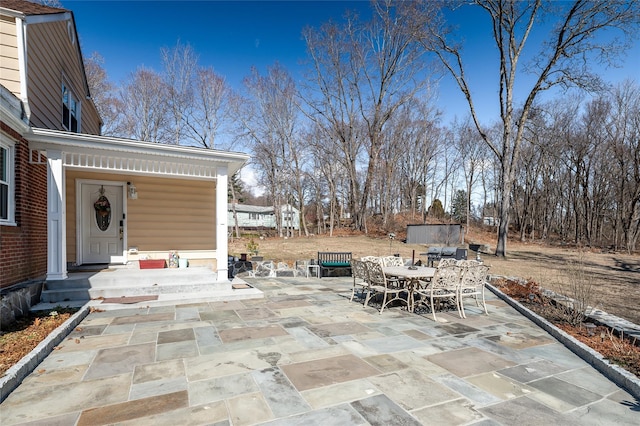 view of patio featuring outdoor dining space