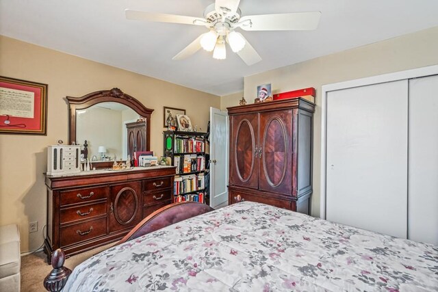58-30 251st St Unit 2Nd, Little Neck, NY 11362 - carpeted bedroom featuring a ceiling fan and a closet