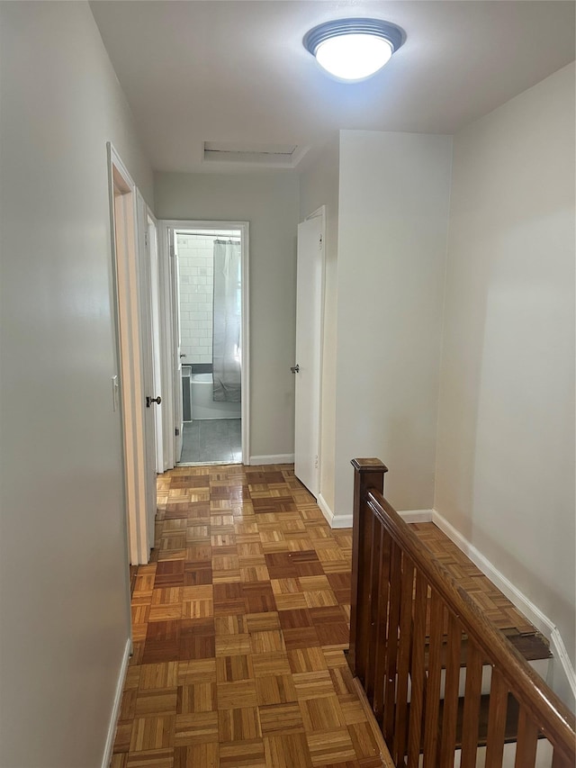 3317 Hone Ave, Bronx, NY 10469 - hall featuring an upstairs landing and baseboards