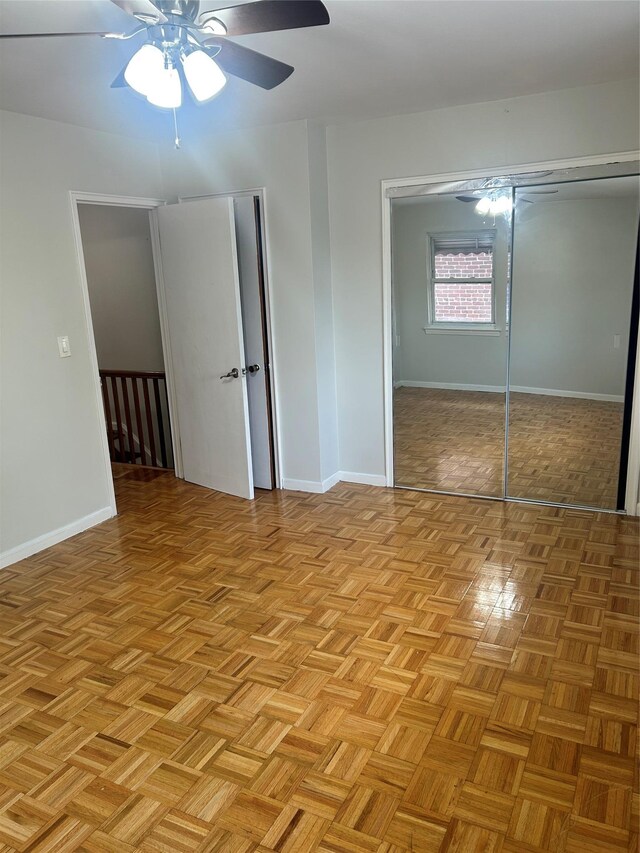3317 Hone Ave, Bronx, NY 10469 - unfurnished bedroom featuring a closet and a ceiling fan