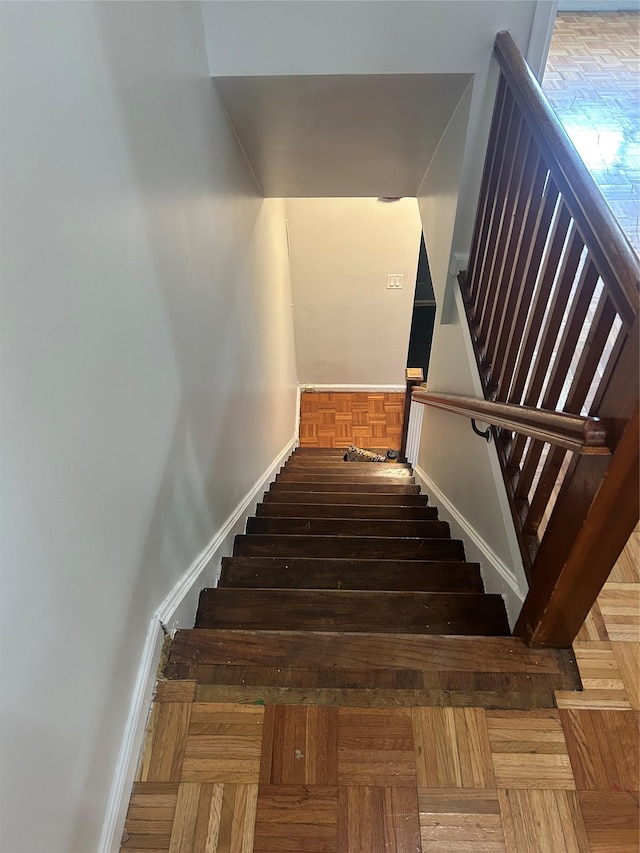 3317 Hone Ave, Bronx, NY 10469 - stairway featuring baseboards