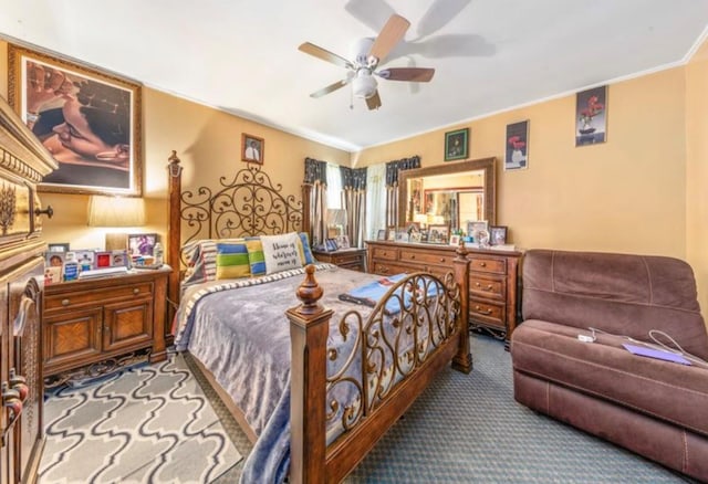 11812 Francis Lewis Blvd, Cambria Heights, NY 11411 - carpeted bedroom with a ceiling fan