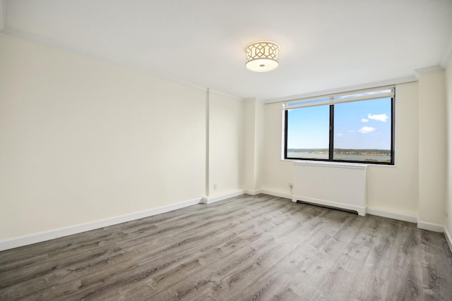 2 Bay Club Dr Unit 17Z2, Bayside, NY 11360 - empty room featuring wood finished floors, crown molding, and radiator