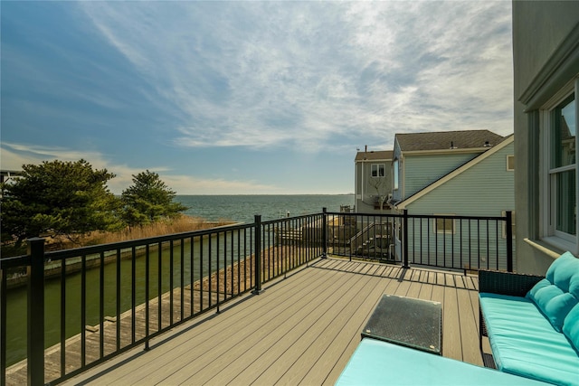 125 S Bay Dr, Babylon, NY 11702 - deck with a water view