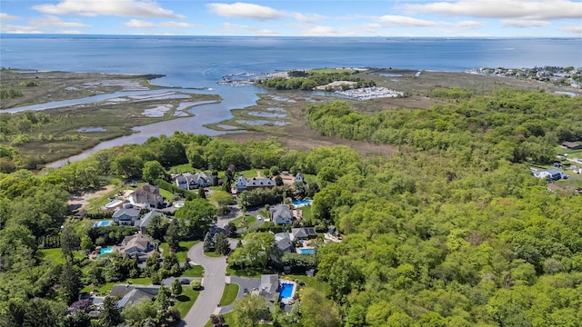 10 Crick Holly Ln, East Islip, NY 11730 - aerial overview of property's location with a large body of water and nearby suburban area