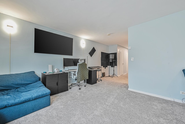 8900 170th St Unit 7N, Jamaica, NY 11432 - office area featuring baseboards and carpet floors