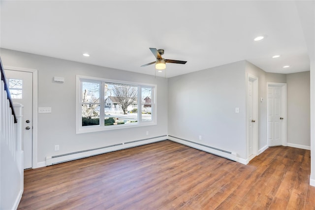 7 Howard Ave, Freeport, NY 11520 - interior space featuring recessed lighting, wood finished floors, and ceiling fan