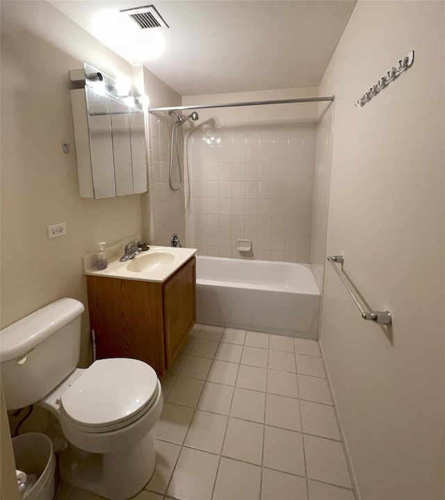 1259 Grant Ave Unit 8A, Bronx, NY 10456 - bathroom with visible vents, washtub / shower combination, toilet, tile patterned floors, and vanity