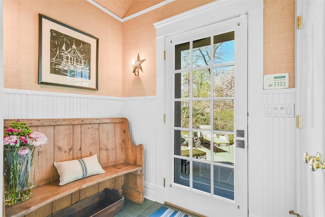 33 Fernwood Rd, Larchmont, NY 10538 - interior space featuring wainscoting and tile patterned flooring