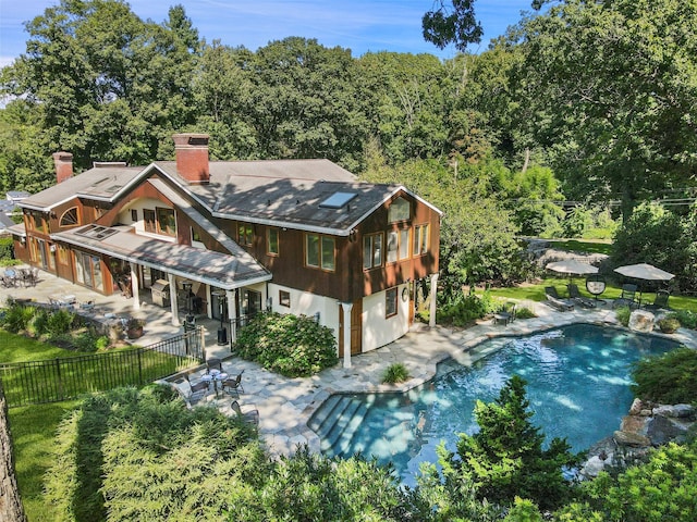 exterior space with a view of trees