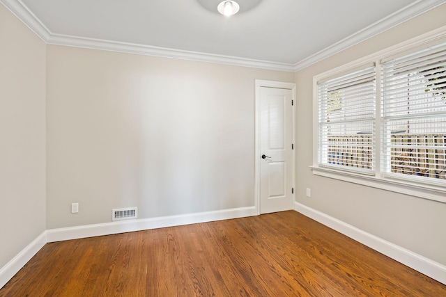 145 Asharoken Ave, Northport, NY 11768 - spare room featuring baseboards, visible vents, and crown molding