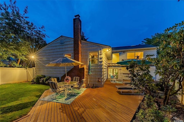 2872 Rosebud Ave, Merrick, NY 11566 - wooden terrace with a yard and fence