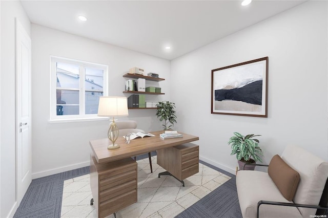 2872 Rosebud Ave, Merrick, NY 11566 - office area with recessed lighting and baseboards
