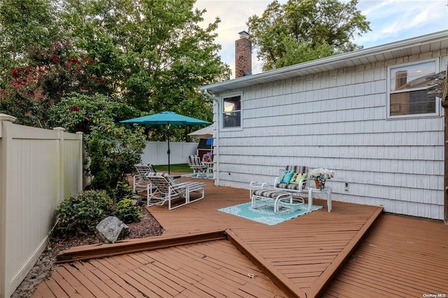 2872 Rosebud Ave, Merrick, NY 11566 - wooden deck with fence