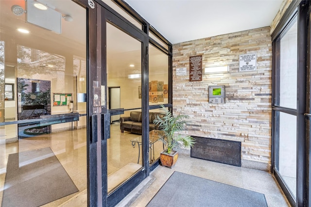 interior space with french doors