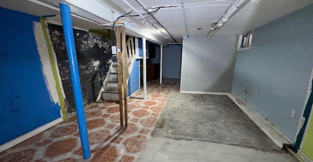 181-10 93rd Ave, Hollis, NY 11423 - unfinished below grade area with baseboards