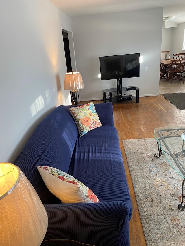 433 Browns Rd, Nesconset, NY 11767 - living area featuring wood finished floors and baseboards